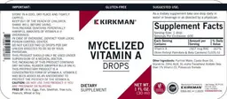 Label for Mycelized Vitamin A Drops