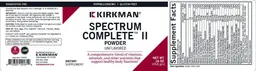 Label for Spectrum Complete II Powder Unflavored