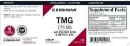 Label for TMG 175 mg with Folinic Acid & Methyl B12