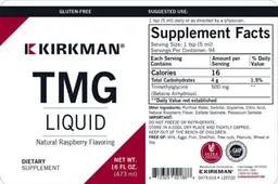 Label for TMG Liquid Natural Raspberry Flavoring