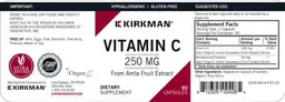 Label for Vitamin C 250 mg