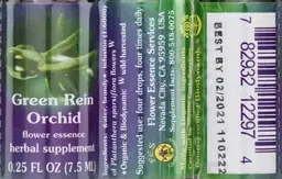 Label for Green Rein Orchid Flower Essence