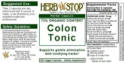 Label for Colon Tonic