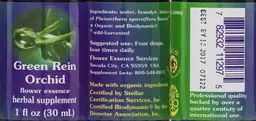 Label for Green Rein Orchid Flower Essence