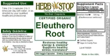 Label for Eleuthero Root
