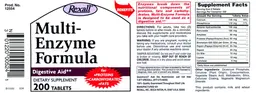 Label for Multi-Enzyme Formula