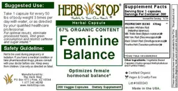 Label for Feminine Balance