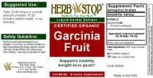 Label for Garcinia Fruit
