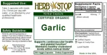 Label for Garlic
