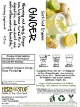 Label for Ginger