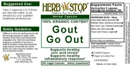 Label for Gout Go Out