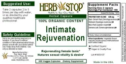 Label for Intimate Rejuvenation