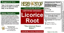 Label for Licorice Root