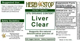 Label for Liver Clear