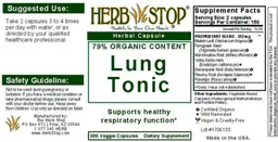 Label for Lung Tonic