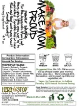 Label for Make Mom Proud Power Shake