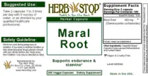Label for Maral Root