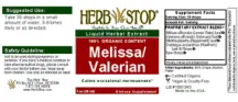 Label for Melissa/Valerian