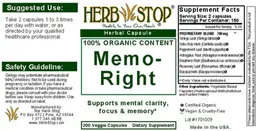 Label for Memo-Right