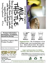 Label for Milk Thistle