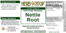 Label for Nettle Root