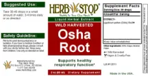 Label for Osha Root