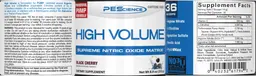 Label for High Volume Black Cherry
