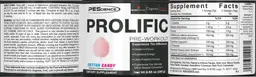 Label for Prolific Pre-Workout Cotton Candy