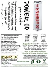Label for Power Up Power Shake