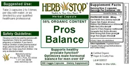 Label for Pros Balance