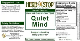Label for Quiet Mind