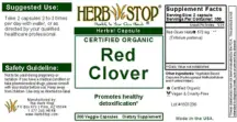 Label for Red Clover