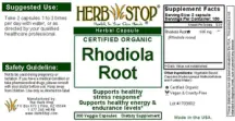 Label for Rhodiola Root