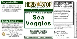 Label for Sea Veggies