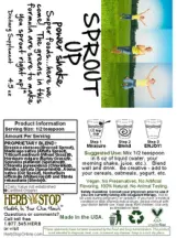Label for Sprout Up Power Shake