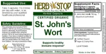 Label for St. John's Wort