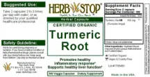 Label for Turmeric Root