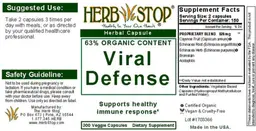 Label for Viral Defense
