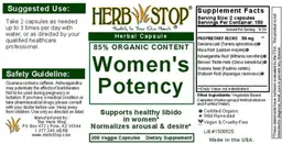Label for Women's Potency