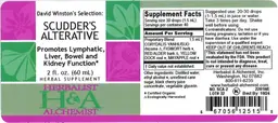 Label for David Winston's Selection: Scudder's Alterative
