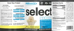 Label for Select Protein Amazing Gourmet Vanilla