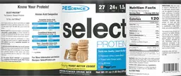 Label for Select Protein Amazing Peanut Butter Cookie