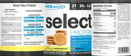 Label for Select Protein Amazing Snickerdoodle