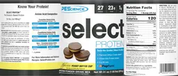 Label for Select Protein Chocolate Peanut Butter Cup