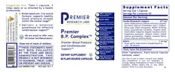 Label for Premier B.P. Complex