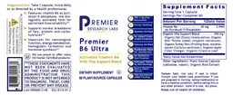 Label for Premier B6 Ultra