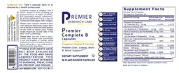 Label for Premier Complete B Capsules