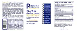 Label for EPA/DHA Marine Liquid Lemon Flavor