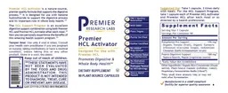 Label for Premier HCL Activator