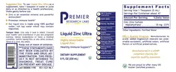 Label for Liquid Zinc Ultra